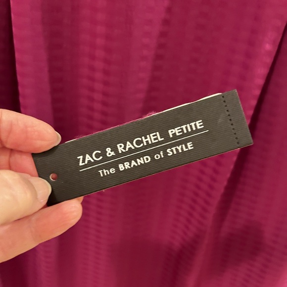 Fuchsia Zac & Rachel Blouse Size Petite Small - Picture 8 of 9